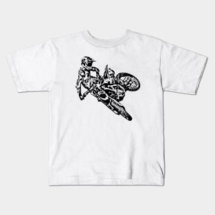 94 Motocross Jump Sketch Art Kids T-Shirt